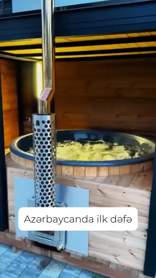 Чан на дровах — Azərbaycanda ilk dəfə — odunla qızan hot tub