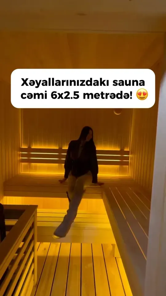 Сауна в доме — Xəyallarınızdakı sauna cəmi 6x2.5 metrədə
