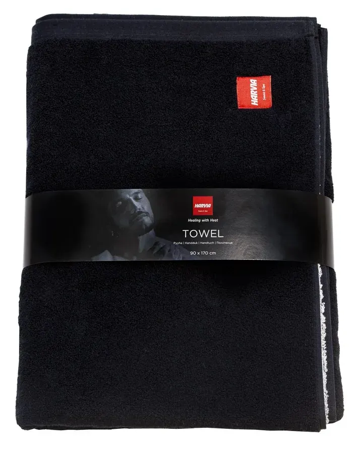 Harvia Bath Towel 90 × 170 cm, Black