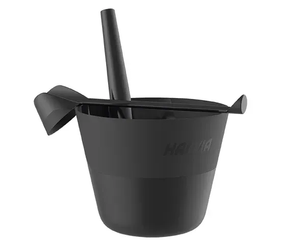 Harvia Click Pail and Ladle Set, Black