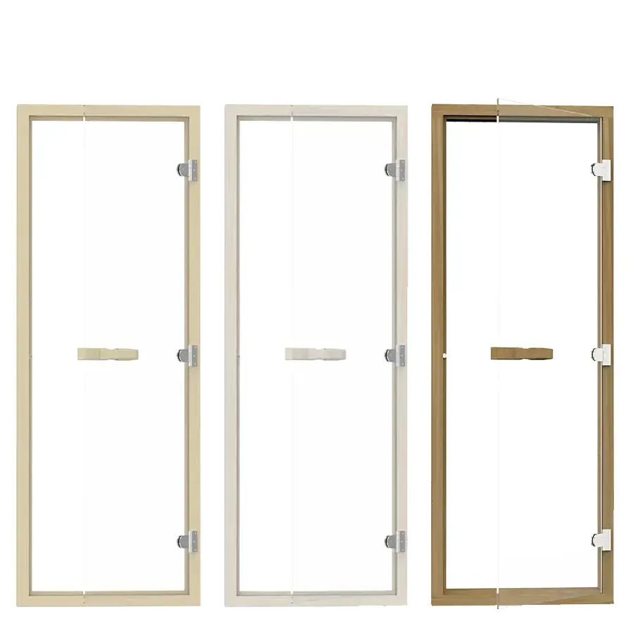 SAWO Clear Glass Reversible Sauna Door