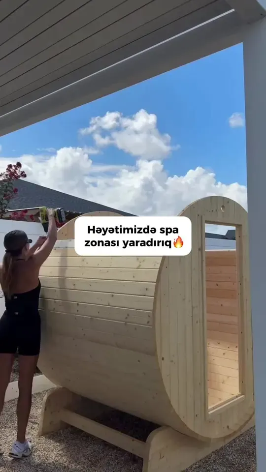 Сауна-бочка — Həyətinizdə özünüzə özəl rahatlıq guşəsi yaratmağın tam zamanıdır!