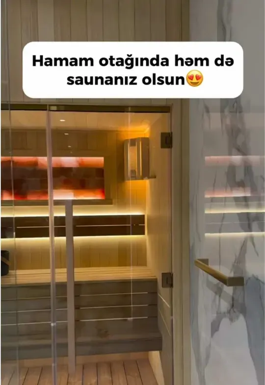 Indoor sauna — Evinizdə lüks və rahatlığı bir araya gətirmək istəyənlər üçün möhtəşəm ideya!